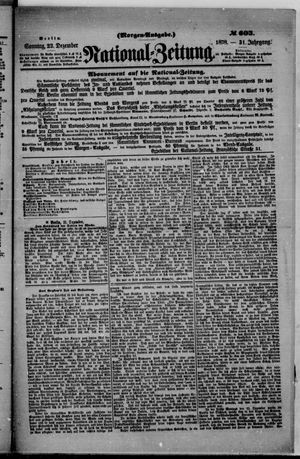 Nationalzeitung on Dec 22, 1878