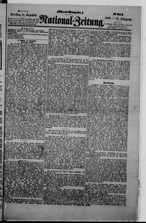 Nationalzeitung vom 31.12.1878