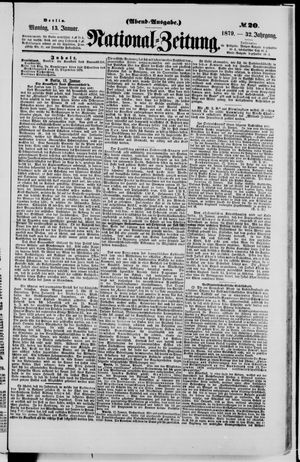 Nationalzeitung vom 13.01.1879