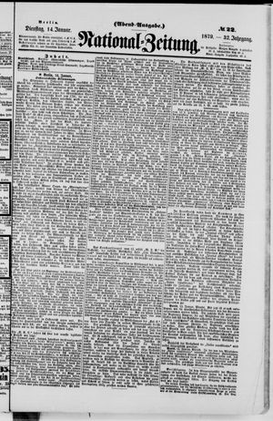 Nationalzeitung on Jan 14, 1879