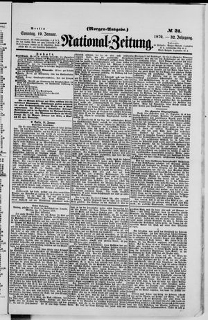 Nationalzeitung vom 19.01.1879