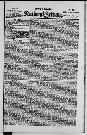 Nationalzeitung vom 28.01.1879