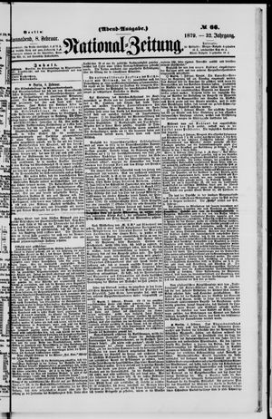Nationalzeitung vom 08.02.1879