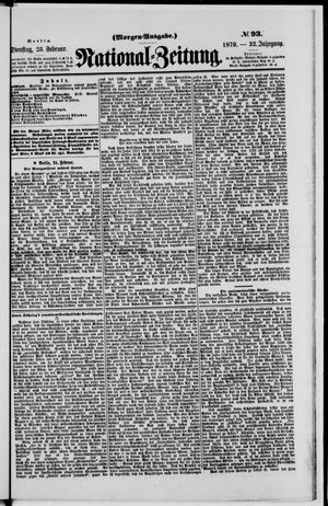Nationalzeitung vom 25.02.1879