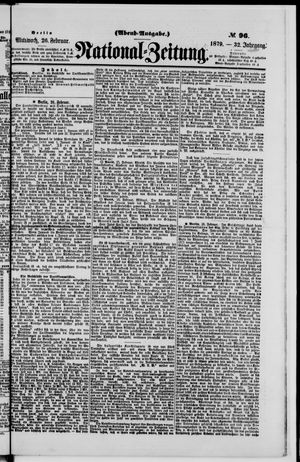 Nationalzeitung vom 26.02.1879