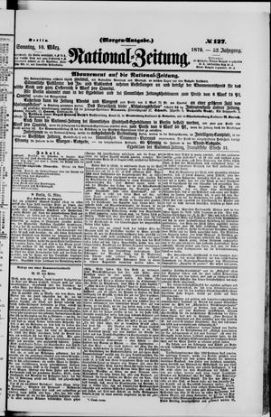 Nationalzeitung vom 16.03.1879