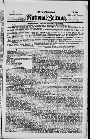 Nationalzeitung vom 30.03.1879