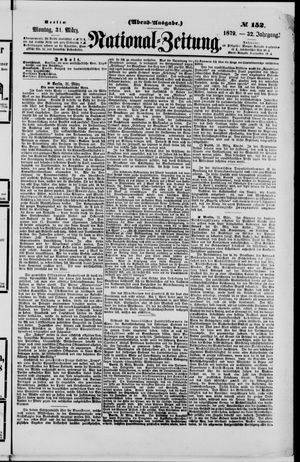 Nationalzeitung vom 31.03.1879