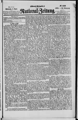 Nationalzeitung vom 02.04.1879