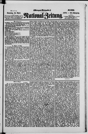 Nationalzeitung vom 20.04.1879