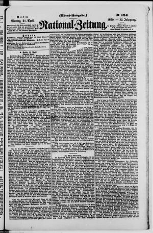 Nationalzeitung vom 21.04.1879