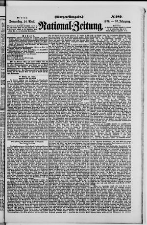 Nationalzeitung vom 24.04.1879