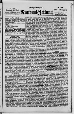 Nationalzeitung vom 26.04.1879