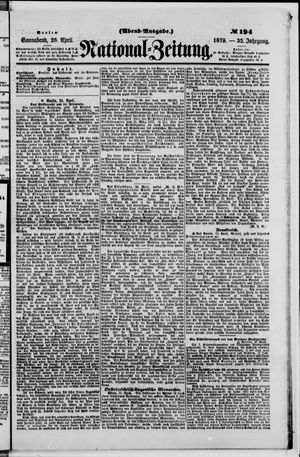 Nationalzeitung vom 26.04.1879