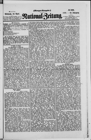 Nationalzeitung vom 30.04.1879