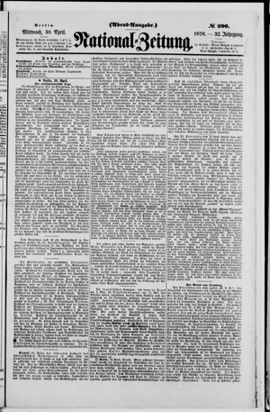 Nationalzeitung vom 30.04.1879