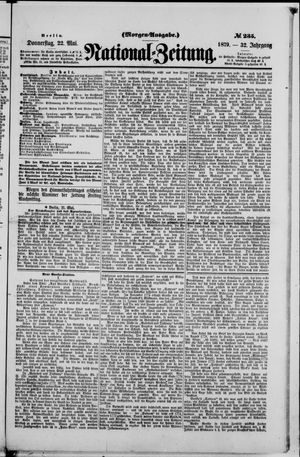 Nationalzeitung vom 22.05.1879