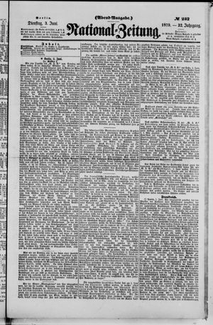 Nationalzeitung vom 03.06.1879