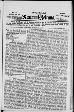 Nationalzeitung vom 18.06.1879