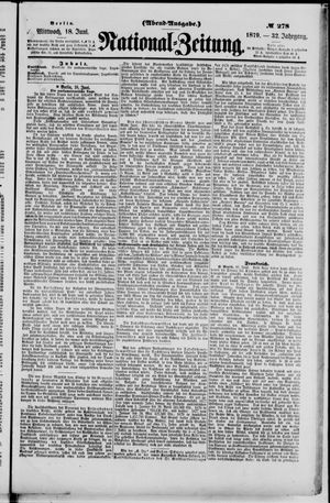 Nationalzeitung vom 18.06.1879