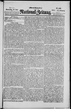 Nationalzeitung on Jun 26, 1879