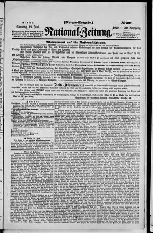 Nationalzeitung vom 29.06.1879