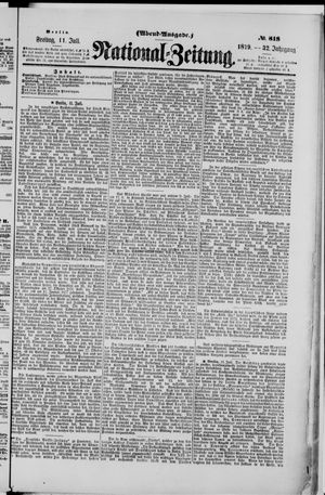Nationalzeitung vom 11.07.1879