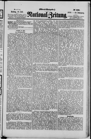 Nationalzeitung vom 18.07.1879