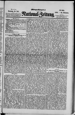 Nationalzeitung on Jul 20, 1879