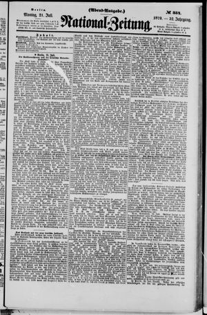 Nationalzeitung vom 21.07.1879