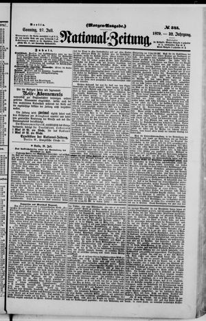 Nationalzeitung vom 27.07.1879