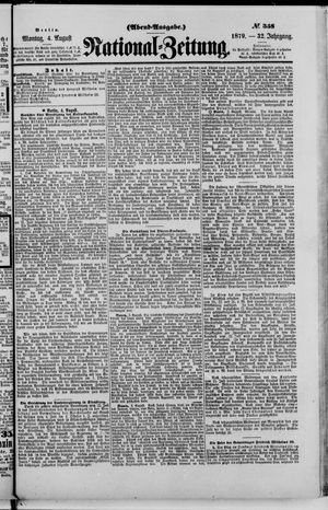 Nationalzeitung vom 04.08.1879