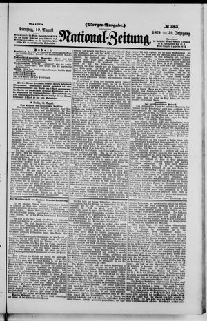 Nationalzeitung on Aug 19, 1879