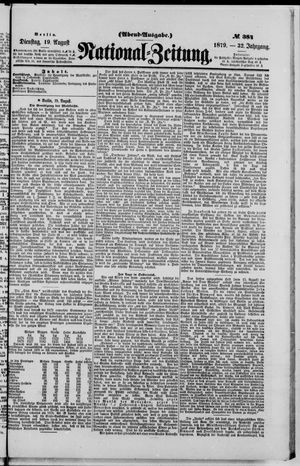 Nationalzeitung on Aug 19, 1879
