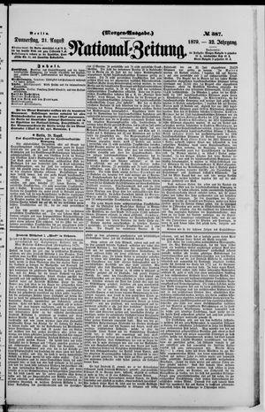 Nationalzeitung vom 21.08.1879