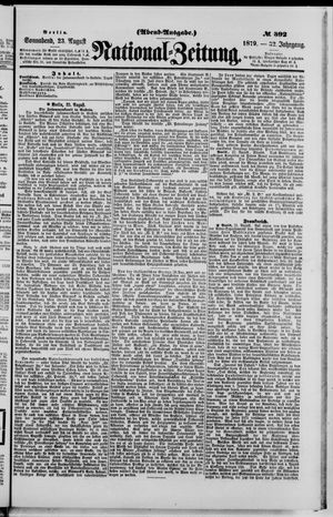 Nationalzeitung vom 23.08.1879