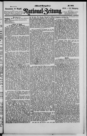 National-Zeitung vom 30.08.1879