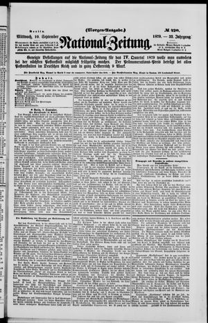 National-Zeitung vom 10.09.1879