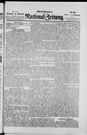 National-Zeitung vom 10.09.1879