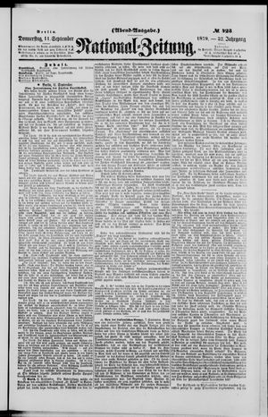 National-Zeitung vom 11.09.1879