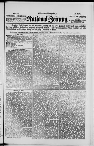 National-Zeitung vom 13.09.1879