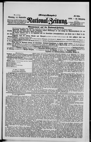 National-Zeitung vom 14.09.1879