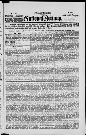 National-Zeitung vom 18.09.1879