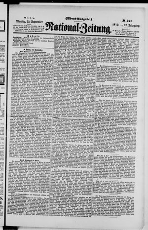 National-Zeitung vom 22.09.1879