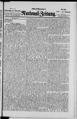 National-Zeitung vom 25.09.1879