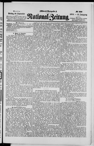 National-Zeitung vom 26.09.1879