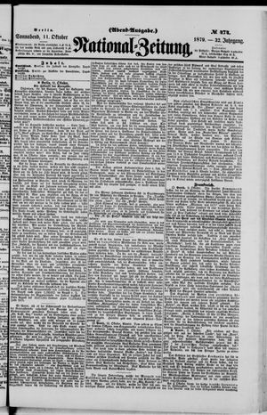 Nationalzeitung vom 11.10.1879