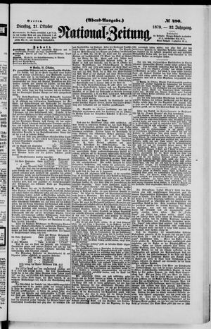 National-Zeitung vom 21.10.1879