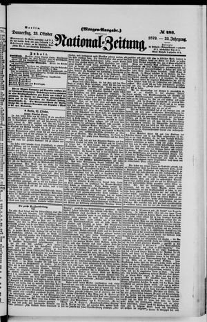 National-Zeitung vom 23.10.1879