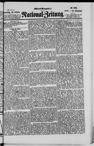 National-Zeitung vom 23.10.1879